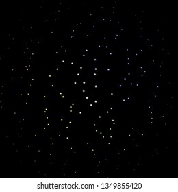 Dark Multicolor vector template with neon stars. Decorative illustration with stars on abstract template. Pattern for new year ad, booklets.