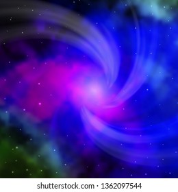 Dark Multicolor vector template with neon stars. Modern geometric abstract illustration with stars. Pattern for websites, landing pages.