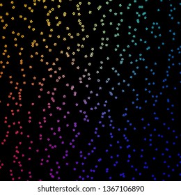 Dark Multicolor vector template with neon stars. Colorful illustration with abstract gradient stars. Pattern for wrapping gifts.