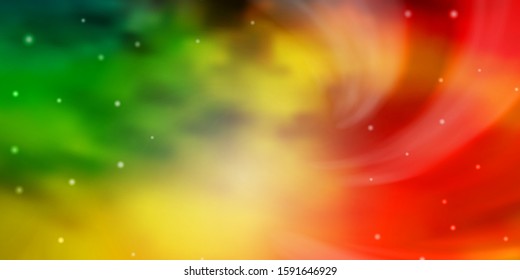 Dark Multicolor vector template with neon stars. Modern geometric abstract illustration with stars. Theme for cell phones.