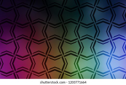 Dark Multicolor vector template with repeated sticks. Decorative shining illustration with lines on abstract template. Template for your beautiful backgrounds.