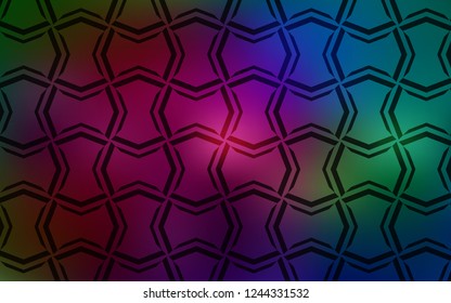 Dark Multicolor vector template with repeated sticks. Shining colored illustration with sharp stripes. The pattern for ad, booklets, leaflets.