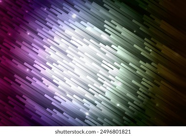 Plantilla de Vector multicolor oscuro con palos repetidos. Ilustración brillante colorida con líneas en Plantilla abstracta. Patrón para anuncios, folletos, folletos.