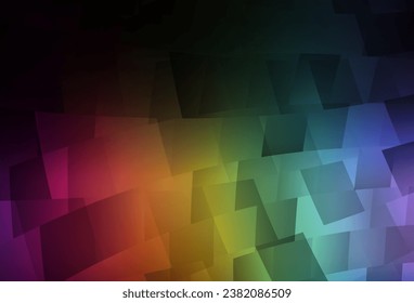 Dunkle mehrfarbige Vektorvorlage mit rhombus. Schöne Abbildung mit Rechtecken und Quadraten. Muster können für Webseiten verwendet werden.