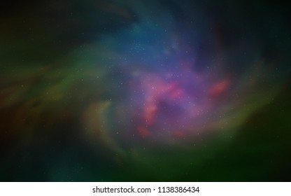 Dark Multicolor vector template with space stars. Shining illustration with sky stars on abstract template. Pattern for futuristic ad, booklets.