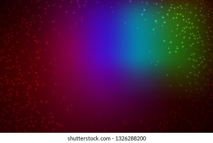 Dark Multicolor vector template with space stars. Shining colored illustration with bright astronomical stars. Pattern for astrology websites.