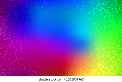 Dark Multicolor vector template with space stars. Shining illustration with sky stars on abstract template. Pattern for astrology websites.