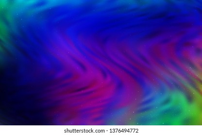 Dark Multicolor vector template with space stars. Modern abstract illustration with Big Dipper stars. Pattern for astrology websites.