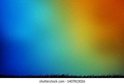 Dark Multicolor vector template with space stars. Shining colored illustration with bright astronomical stars. Pattern for astronomy websites.