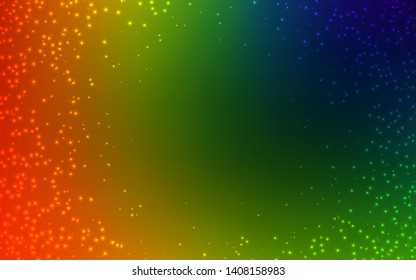 Dark Multicolor vector template with space stars. Shining colored illustration with bright astronomical stars. Best design for your ad, poster, banner.
