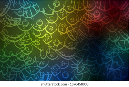 Dark Multicolor vector template with sweet snacks. Decorative shining illustration with sweets on abstract template. Pattern for ads of breakfast, lunch, dinner.