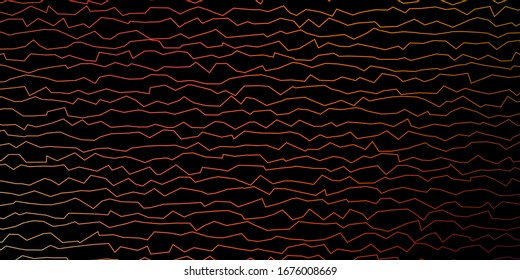 Dark Multicolor vector template with wry lines. Bright illustration with gradient circular arcs. Pattern for websites, landing pages.