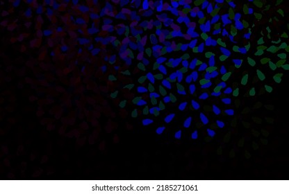 Dark Multicolor vector texture with abstract forms. Decorative design in abstract style with random forms. Best smart design for your business.
