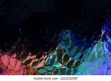 Dark Multicolor vector texture with abstract forms. Modern abstract illustration with colorful random forms. Modern design for your business card.