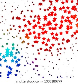 Dark Multicolor vector texture with beautiful stars. Modern geometric abstract illustration with stars. Best design for your ad, poster, banner.