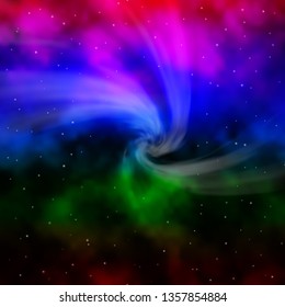 Dark Multicolor vector texture with beautiful stars. Shining colorful illustration with small and big stars. Pattern for websites, landing pages.