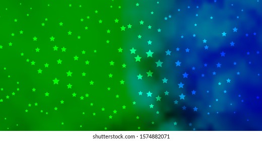 Dark Multicolor vector texture with beautiful stars. Colorful illustration with abstract gradient stars. Pattern for wrapping gifts.