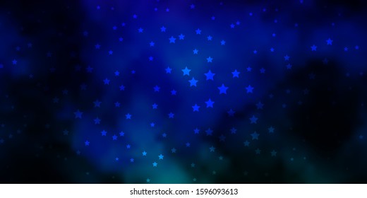 Dark Multicolor vector texture with beautiful stars. Shining colorful illustration with small and big stars. Pattern for websites, landing pages.