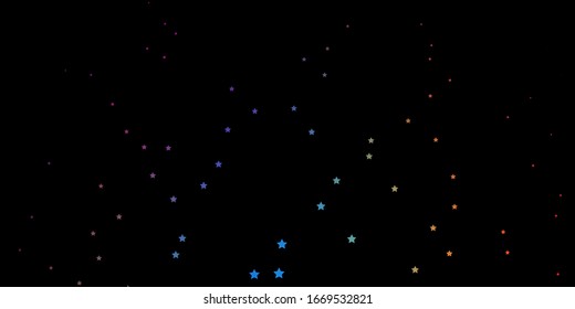 Dark Multicolor vector texture with beautiful stars. Modern geometric abstract illustration with stars. Pattern for wrapping gifts.