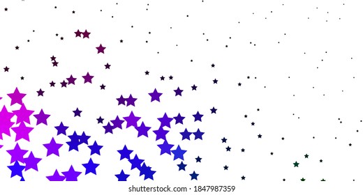 Dark Multicolor vector texture with beautiful stars. Decorative illustration with stars on abstract template. Pattern for new year ad, booklets.