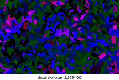 Dark Multicolor vector texture with beautiful stars. Decorative shining illustration with stars on abstract template. Smart design for your business advert.