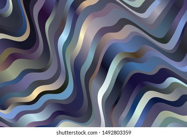 Dark Multicolor vector texture with bent lines. Colorful illustration in simple style with gradient. Brand new design for your ads, poster, banner.