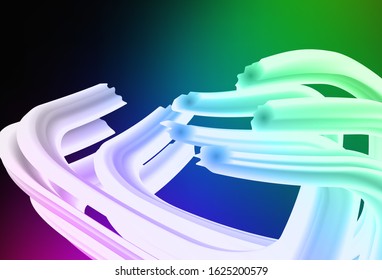 Dark Multicolor vector texture with bent lines. A shining illustration, which consists of curved lines. Abstract style for your business design.