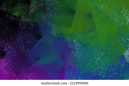 Dark Multicolor vector texture with bent lines. Colorful geometric sample with gradient lines.  Brand new design for your ad.