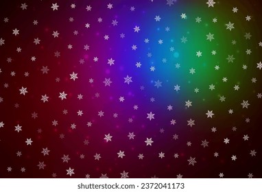 Dunkle mehrfarbige Vektorstruktur im Geburtstagsstil. Farbige Illustration mit Weihnachtssimbols und -zeichen. Muster für Schulen, Grammatikwebseiten.
