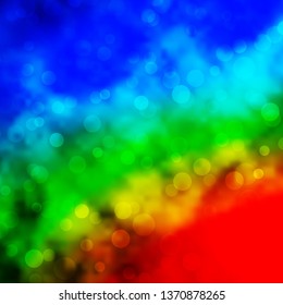 Dark Multicolor vector texture with circles. Abstract colorful disks on simple gradient background. Design for posters, banners.