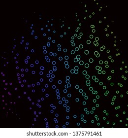 Dark Multicolor vector texture with circles. Illustration with set of shining colorful abstract spheres. Pattern for business ads.