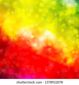 Dark Multicolor vector texture with circles. Illustration with set of shining colorful abstract spheres. Pattern for business ads.