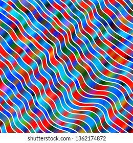 Dark Multicolor vector texture with circular arc. Gradient illustration in simple style with bows. Best design for your ad, poster, banner.