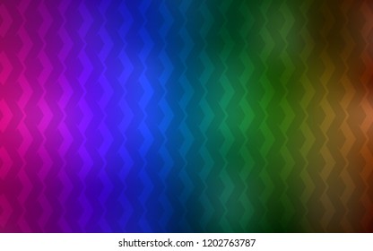 Dark Multicolor vector texture with colored lines. Colorful shining illustration with lines on abstract template. Pattern for your busines websites.