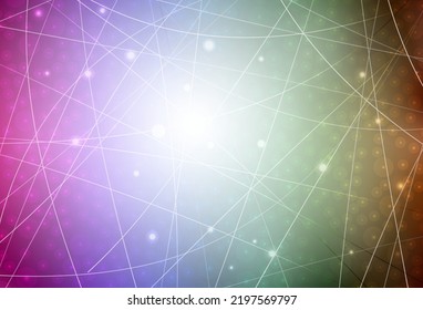 Dark Multicolor vector texture with colored lines. Colorful shining illustration with lines on abstract template. Pattern for ads, posters, banners.