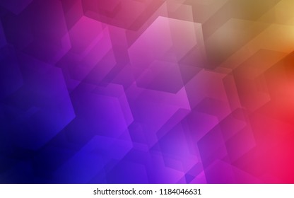Dark Multicolor vector texture with colorful hexagons. White background with colorful hexagons. Beautiful design for your business advert.