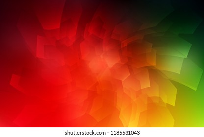 Dark Multicolor vector texture with colorful hexagons. Colorful hexagons on white backdrop. New design for website's poster, banner.