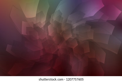 Dark Multicolor vector texture with colorful hexagons. Illustration of colored hexagons on white surface. New design for website's poster, banner.