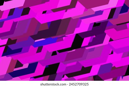 Textura de Vector multicolor oscuro con hexágonos de colores. Ilustración de hexágonos coloreados en superficie borrosa. Diseño para su anuncio de empresa.