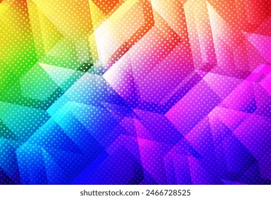 Dark Multicolor vector texture with colorful hexagons. Glitter abstract illustration in hexagonal style. Pattern for ads, leaflets.