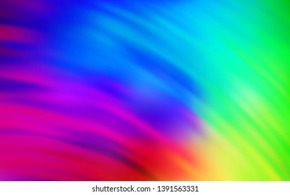 Dark Multicolor vector texture with curved lines. Glitter abstract illustration with wry lines. The best colorful design for your business.