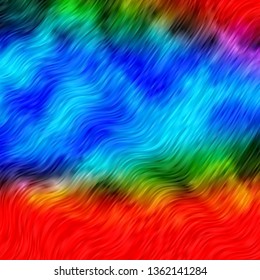 Dark Multicolor vector texture with curves. Colorful illustration in circular style with lines. Pattern for booklets, leaflets.