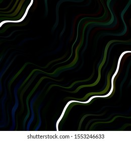 Dark Multicolor vector texture with curves. Colorful abstract illustration with gradient curves. Pattern for websites, landing pages.