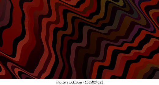 Dark Multicolor vector texture with curves. Illustration in abstract style with gradient curved.  Design for your business promotion.