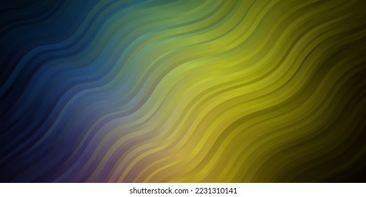 Dark Multicolor vector texture with curves. Illustration in abstract style with gradient curved.  Pattern for websites, landing pages.
