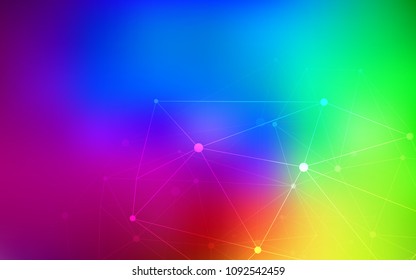 Dark Multicolor vector texture with disks, lines. Abstract illustration with colorful discs and triangles. New design for ad, poster, banner of your website.