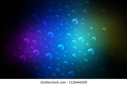 Dark Multicolor vector texture with disks. Blurred decorative design in abstract style with bubbles. Beautiful design for your business natural advert.