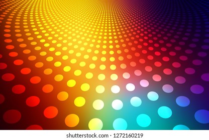 Dark Multicolor vector texture with disks. Blurred decorative design in abstract style with bubbles. New design for ad, poster, banner of your website.