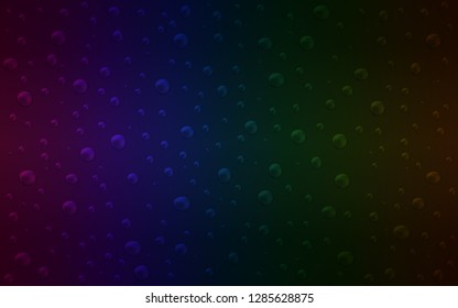 Dark Multicolor vector texture with disks. Abstract illustration with colored bubbles in nature style. The pattern can be used for beautiful websites.