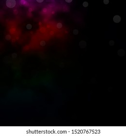 Dark Multicolor vector texture with disks. Abstract illustration with colorful spots in nature style. Pattern for wallpapers, curtains.